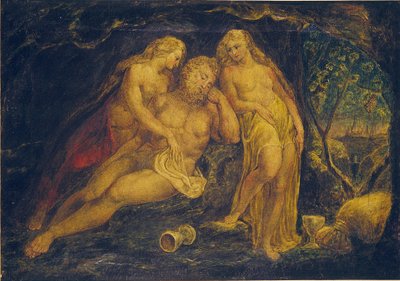 Lot and His Daughters by William Blake
